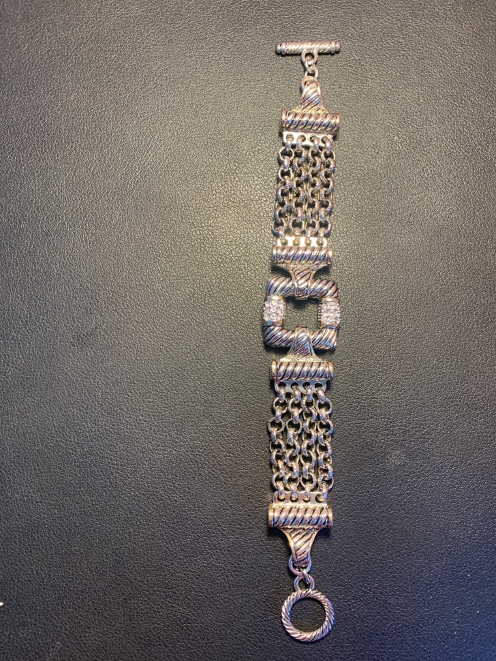 Sterling Silver Multi-Chain Statement Bracelet